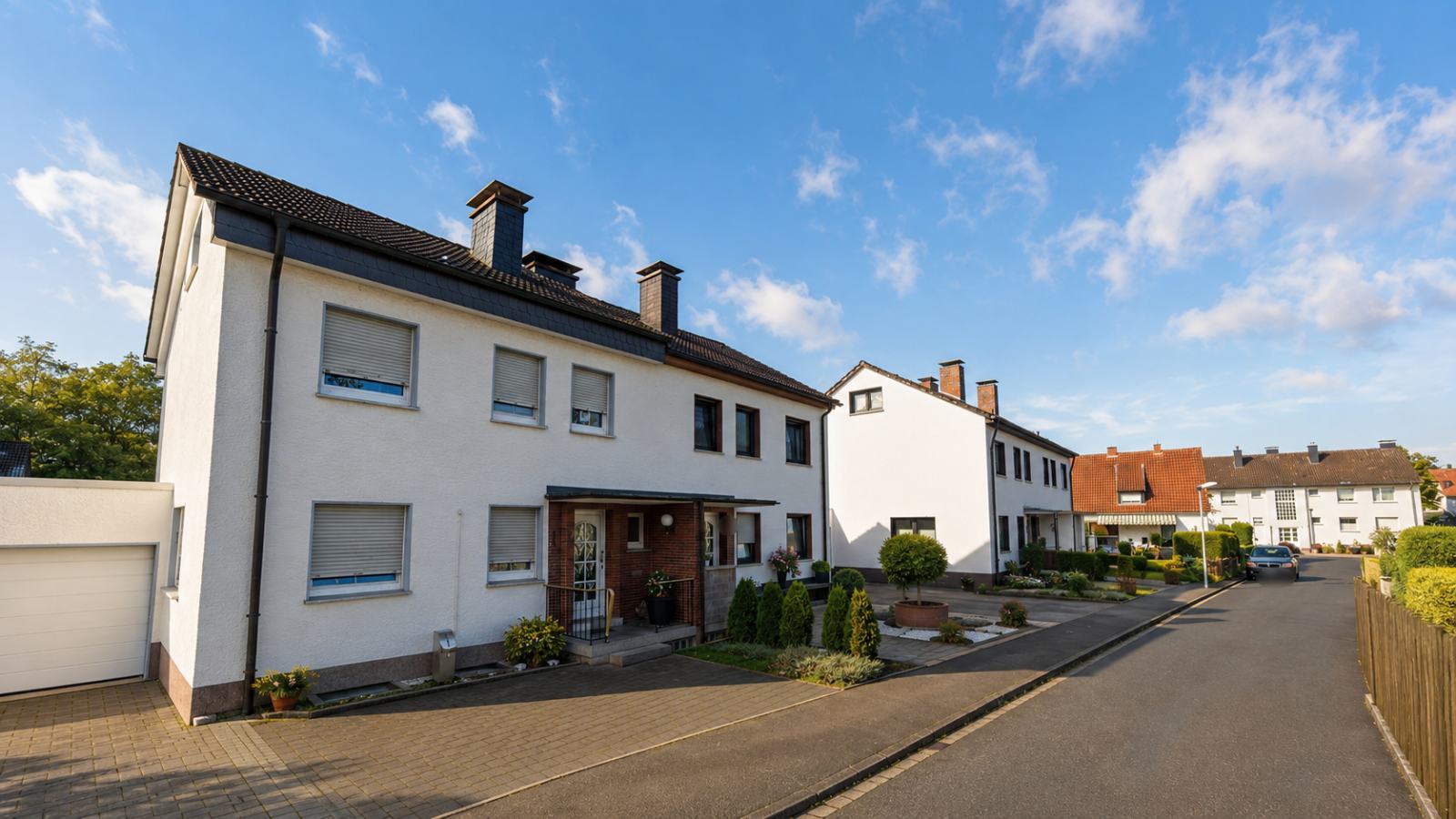 Doppelhaus in einer Siedlungsstraße in Fröndenberg